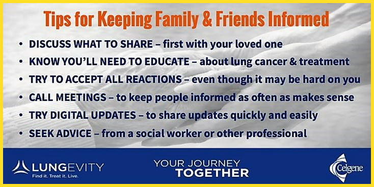 tips for keeping family and friends informed